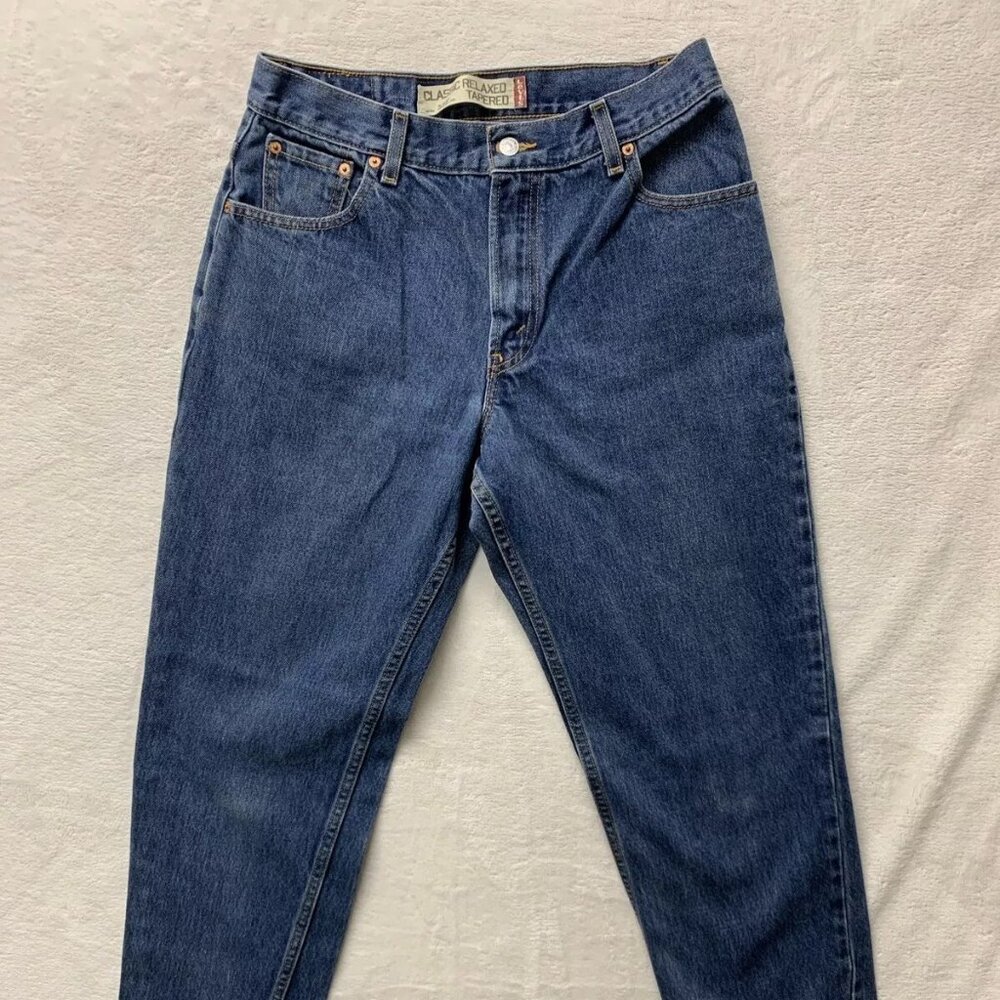 Levi's 550 Jeans Womens 12 L Blue Denim Cotton Classic Relaxed Tapered Mom Y2K